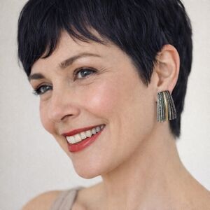 Vintage 1980s Modernist Southwest Artisan Sterling Earrings Mixed Metal